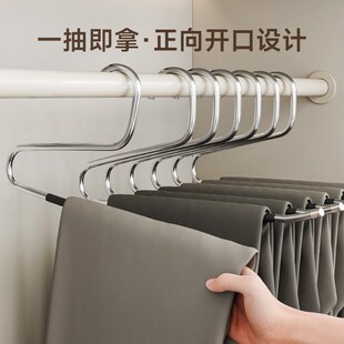 鹅型裤架家用收纳挂裤子专用神器加长无痕防滑裤挂衣架多功能挂架