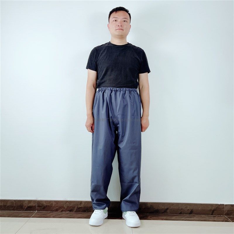 防水 防脏松紧带水裤不带鞋带半身雨裤皮裤半衩通用连体养殖雨衣