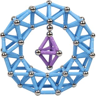 智博乐磁力棒儿童益智玩具球棒一体磁铁散装创意拼装积木吸铁磁棒