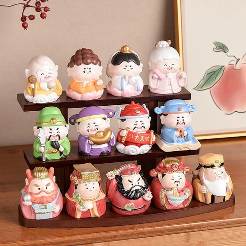 财神爷摆件家用入户玄关装饰客厅桌面办公室神仙小摆件开业送礼物