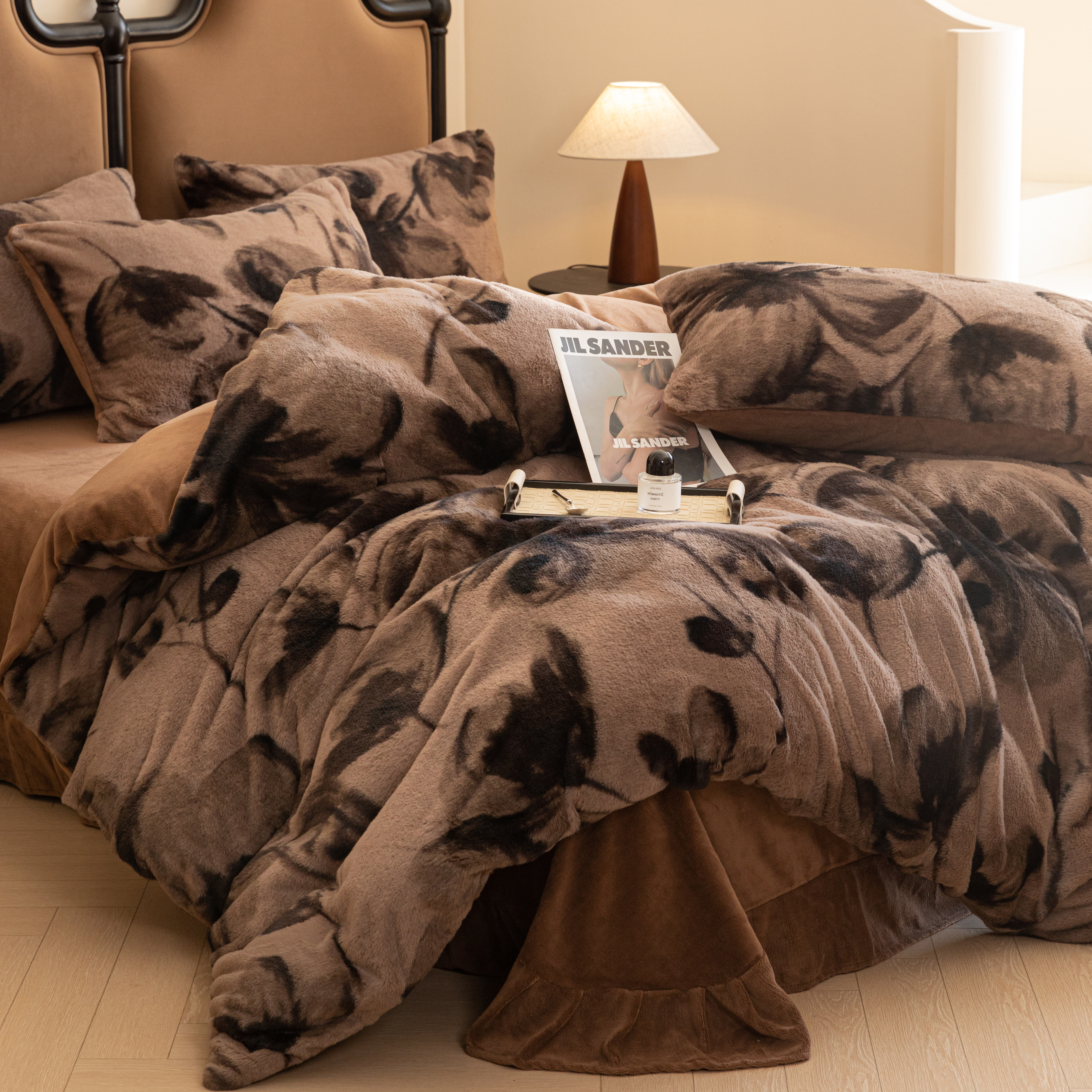 无印独白冬季兔绒雕花绒AB面四件套床单双人被套加厚四件套XL,淘宝优惠券,粉丝福利购,淘宝优惠卷