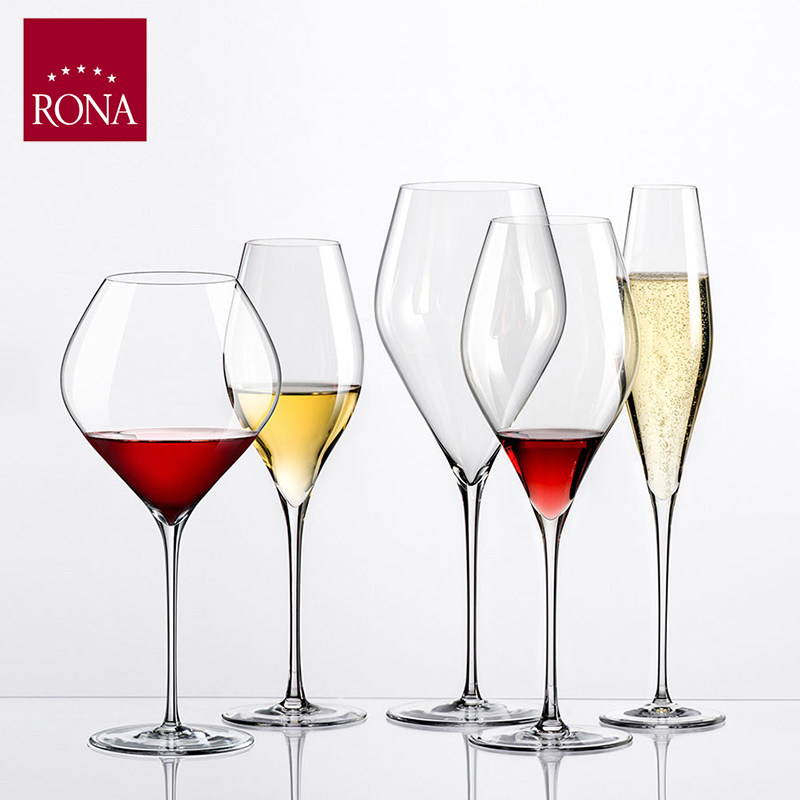 RONA进口天鹅白葡萄酒杯家用高档红酒杯套装雷司令水晶玻璃高脚杯
