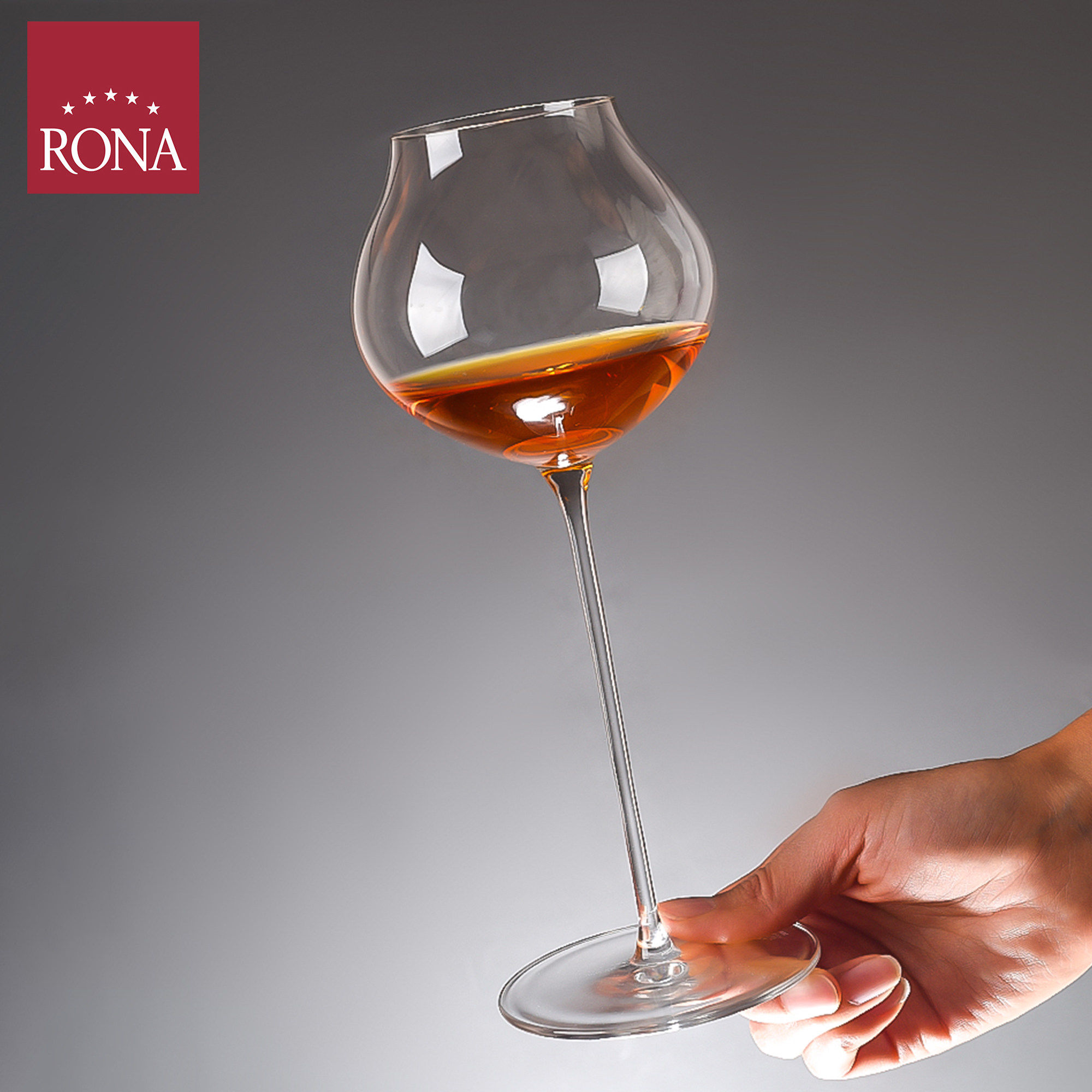 RONA洛娜韵雅红酒杯勃艮第波尔多葡萄酒高脚杯酒吧调酒橙酒杯