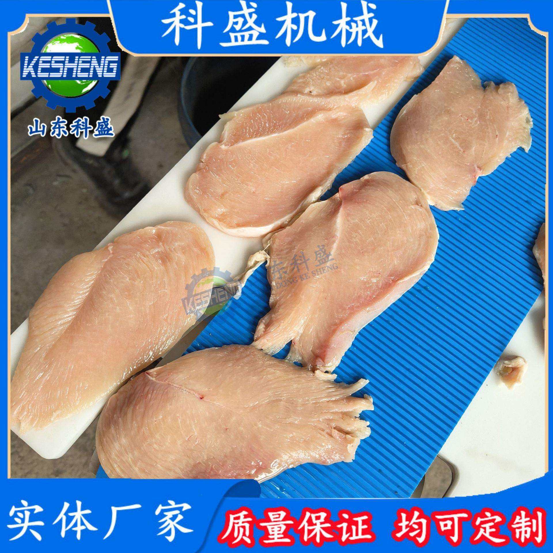 供应鲜肉横向水平切片机 鸡胸鸭脯肉开片机 三文鱼鱿鱼切片开片机