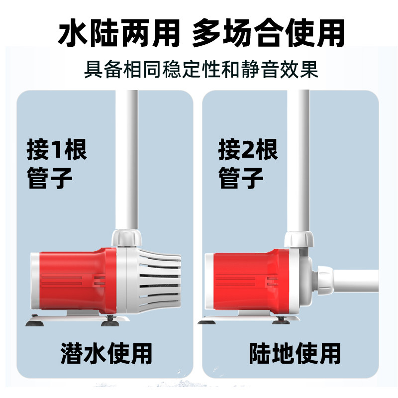 智能变频水泵水族箱自吸泵鱼缸造景静音潜水泵压力水流增压泵
