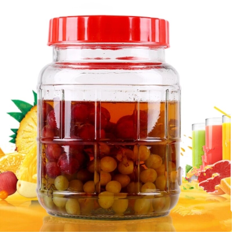四川泡菜泡子特大号玻璃瓶密封罐腌桶缸坛酒坛糖蒜酵素菜大口加厚