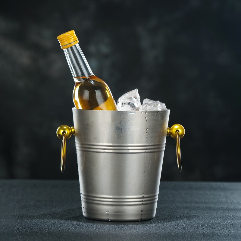 304不锈钢香槟桶冰桶 啤酒桶冰酒桶豪华5L/3L金耳香槟桶