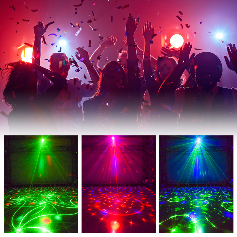 KTV台房遥控声控闪光镭射舞爆灯酒吧氛围家用包闪led图案灯氛围灯
