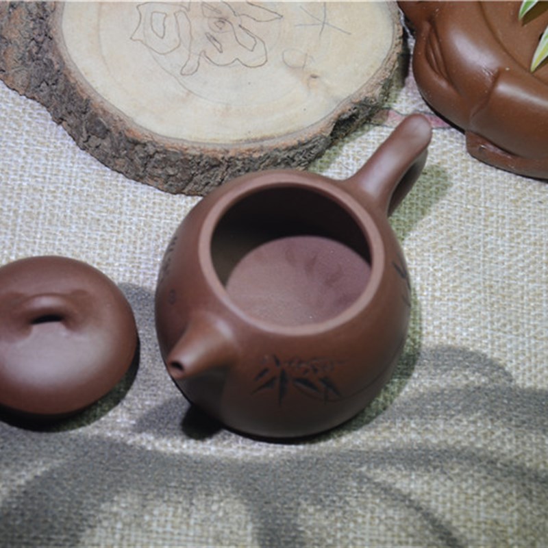 小秦权宜兴名家紫砂壶纯全手工紫泥泡茶壶家用功夫茶具100ml周婷