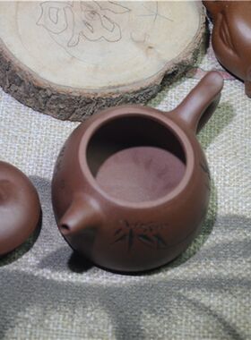 小秦权宜兴名家紫砂壶纯全手工紫泥泡茶壶家用功夫茶具100ml周婷