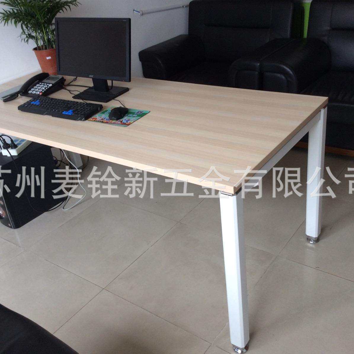 办公桌架桌腿家具五金件金属书桌腿合金接头台面悬空喷塑钢架厂家