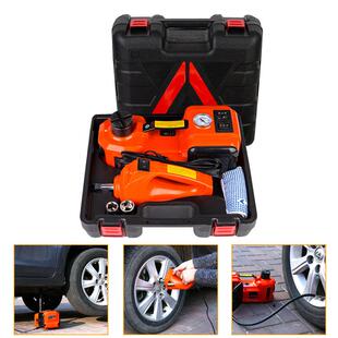 5T电动便携式汽车千斤顶12V带灯/电动充气泵扳手组合维修好帮手