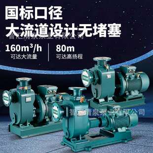 清泉自吸清污水泵耐高温50BZ系列大流道无堵塞离心式抽水泵