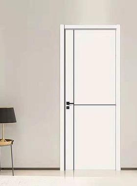 卧室门室内门白色黑色灰色门碳晶门肤感木门房间门新款套装门