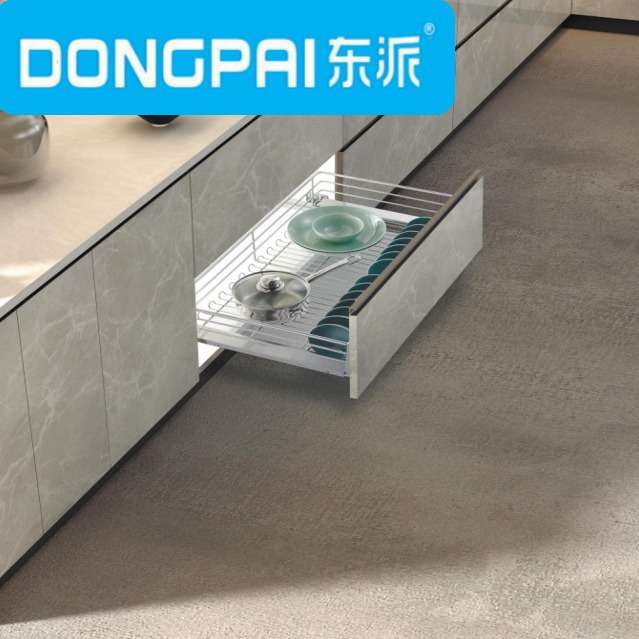 DONGPAI东派-圆线纳平篮碗篮圆线201不绣钢拉篮阻尼缓冲橱柜厨房