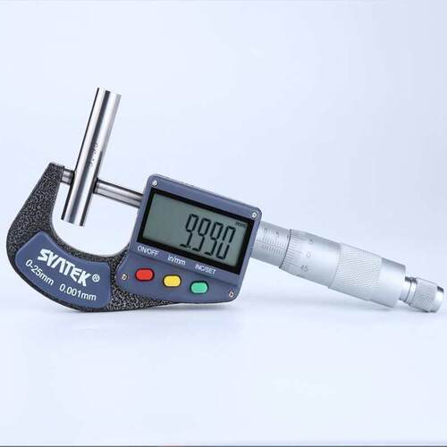 Syntek数显外径千分尺0-25m螺旋测微仪大屏0.001工业级丝卡尺