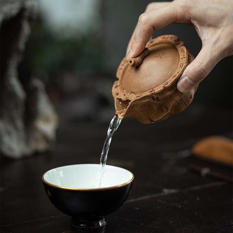 宜兴紫砂壶公道杯分茶器手工仿生竹子竹节竹根手抓壶茶具茶道配件