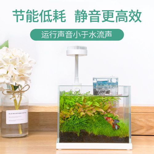 Nepall鱼缸过滤器小型循环泵三合一净水瀑布增氧静音家用壁挂式