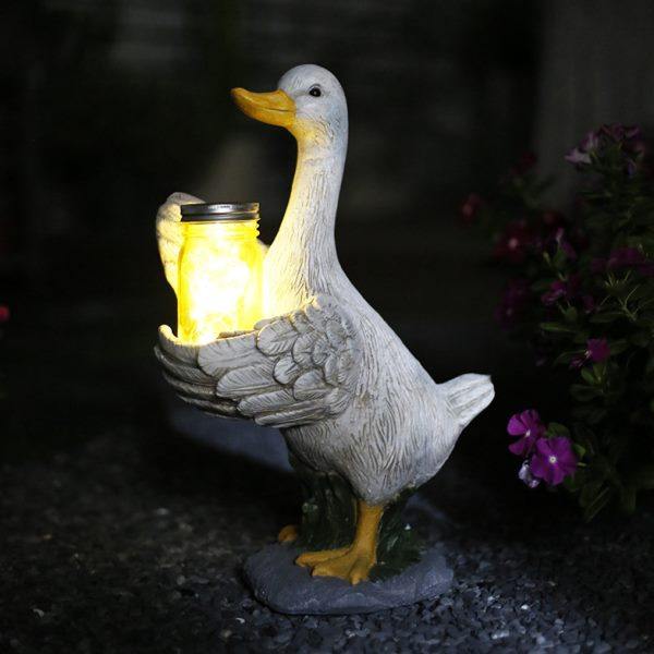 创意鸭子太阳能灯户外花园草坪阳台别墅造景布置庭院动物装饰摆件,家居饰品,户外/庭院摆件,淘宝优惠券,粉丝福利购,淘宝优惠卷