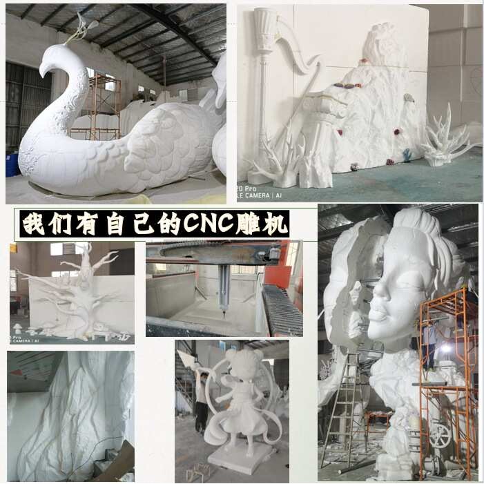 定制泡沫雕塑婚礼婚庆泡雕城堡拱门摆件装饰背景美陈道具假山石头