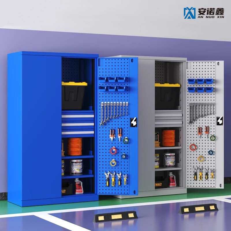 五金工具柜抽屉式工具车双开门带网工具收纳柜汽修车间重型工具柜