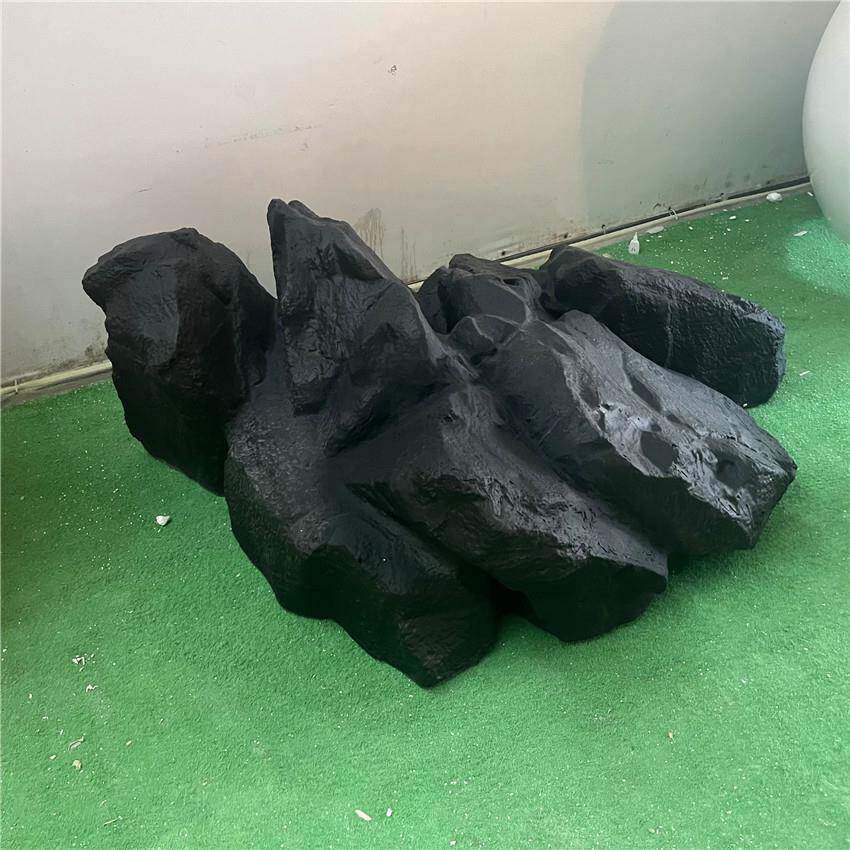 仿真石头假山摆件玻璃钢雕塑园林景观装饰品户外广场店铺美陈摆件