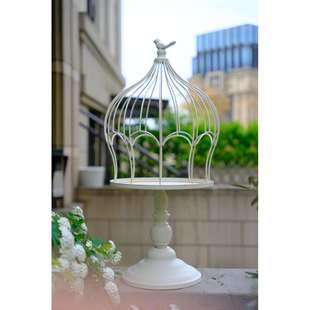 Outdoor Bird Cage Iron Flower Pot Stand Balcony Decoration F