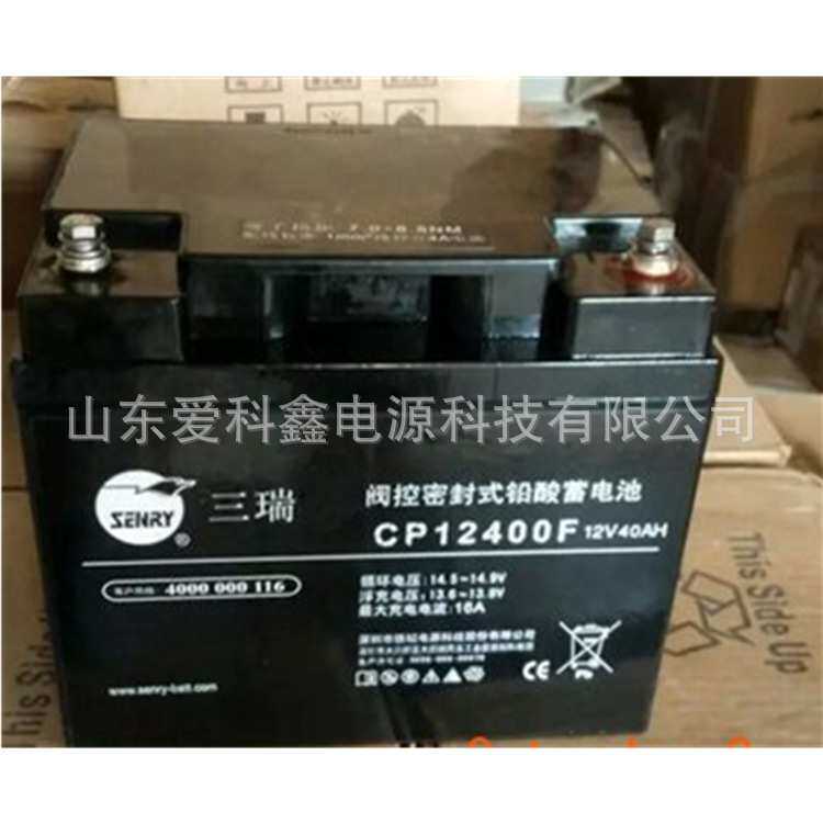 三瑞蓄电池CP12400F 铅酸免维护直流屏三瑞电池12V40AH 12V38AH