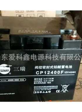 三瑞蓄电池CP12400F 铅酸免维护直流屏三瑞电池12V40AH 12V38AH