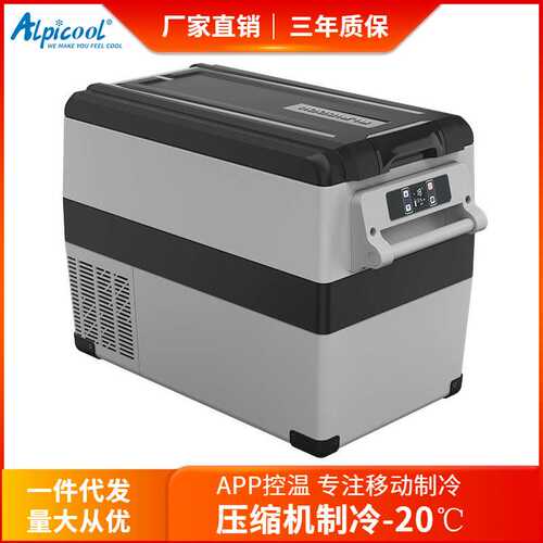 冰虎Alpicool压缩机车载冰箱 车家两用45L宿舍迷你小冰箱 冷冻冷