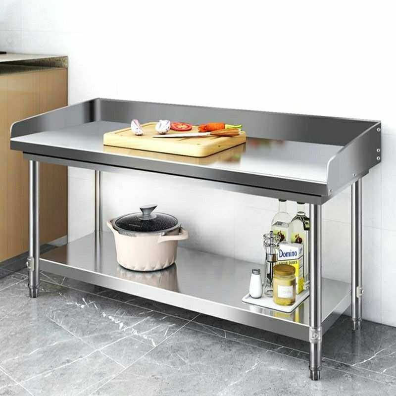 R*厨房不锈钢围挡奶茶店后厨切菜桌子放飞溅案板操作台工作台双层,3C数码配件,摄像机配件,淘宝优惠券,粉丝福利购,淘宝优惠卷