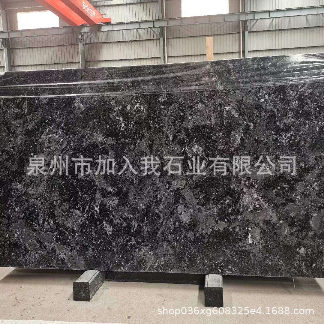 卡塔黑大理石餐桌奢石 岛台橱柜台面天然大理石石材桌面