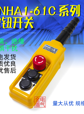 TNH-1A61C 6行CS 1车开关 COB 防雨起重机按钮控制站 带急停双速