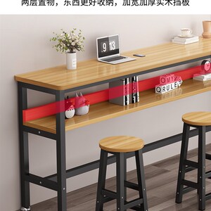 吧台桌约用阳台客厅长条桌简家酒吧高餐桌奶茶店脚桌商用桌椅组合