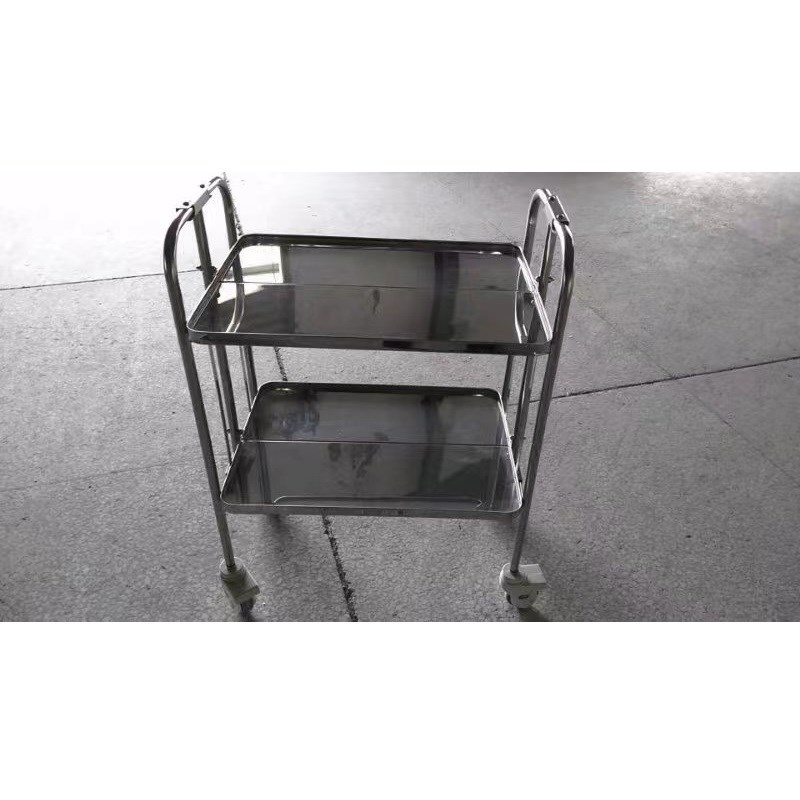不锈钢折叠推车器层清创护理车医治双械车用疗车送药急救麻醉车