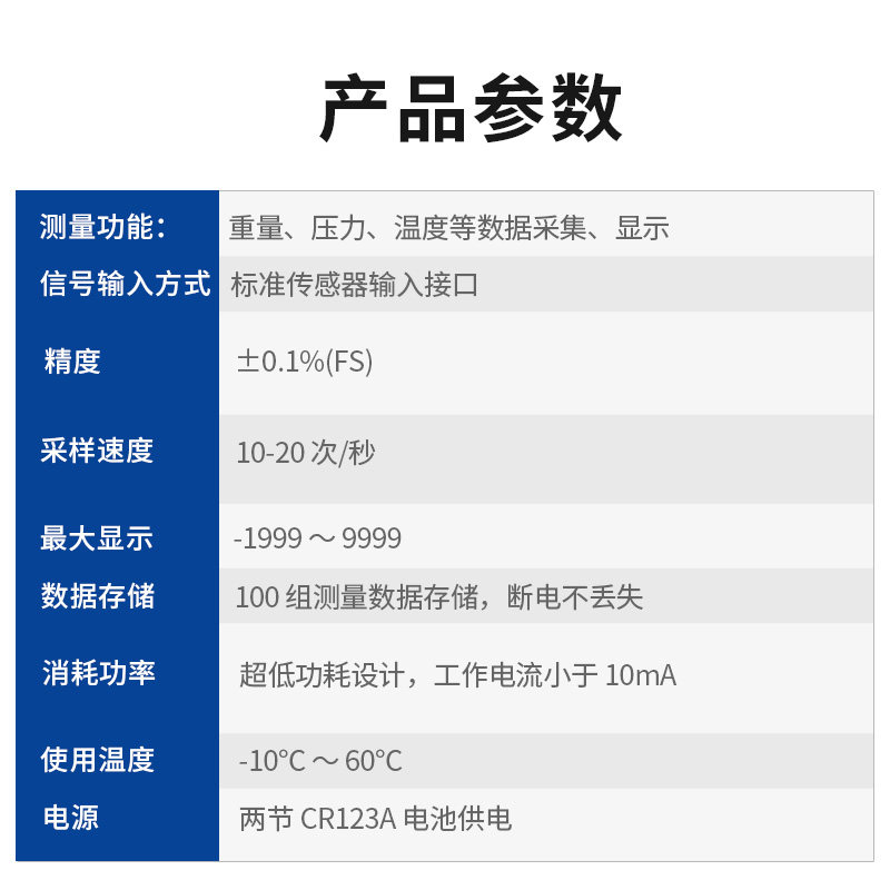 JN-DQ手持液晶萤幕电池显示仪表显示器微型称重感测器压力测力