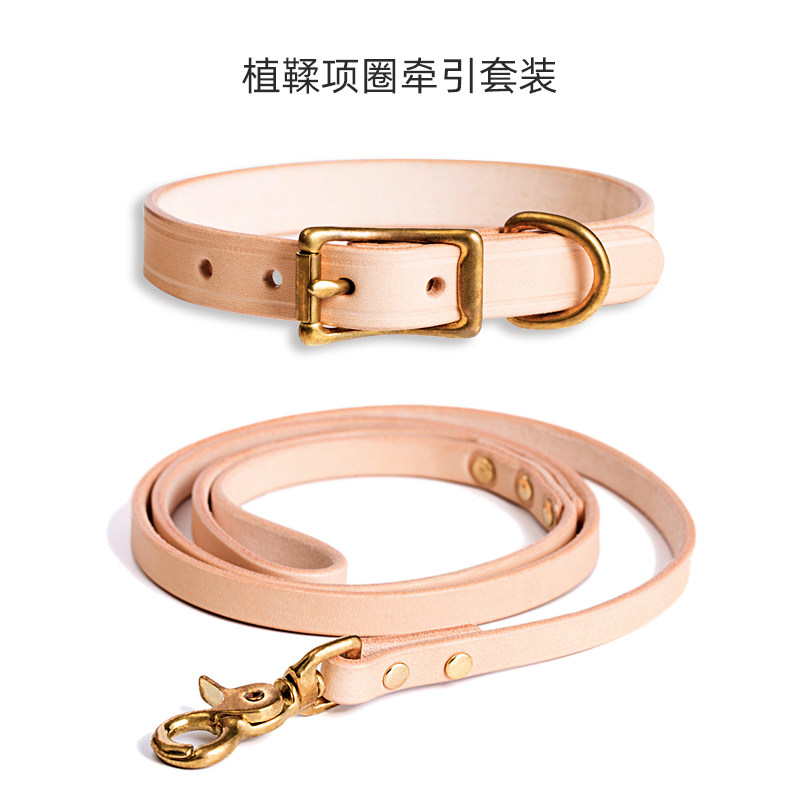 狗狗牵引绳狗链子小型中型大型犬边牧金毛遛狗绳项圈套装宠物用品