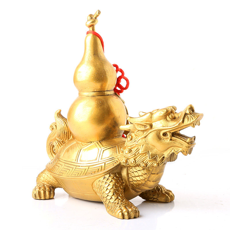 铜玄灵护岁葫芦龙龟摆件家居办乔公迁工艺品客厅开业装饰摆件