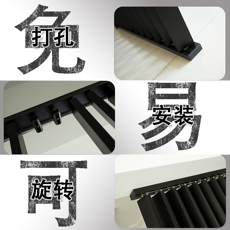 联动旋转隔断屏风柱子客厅入户铝方管格栏栅玄关立柱办公室竖条
