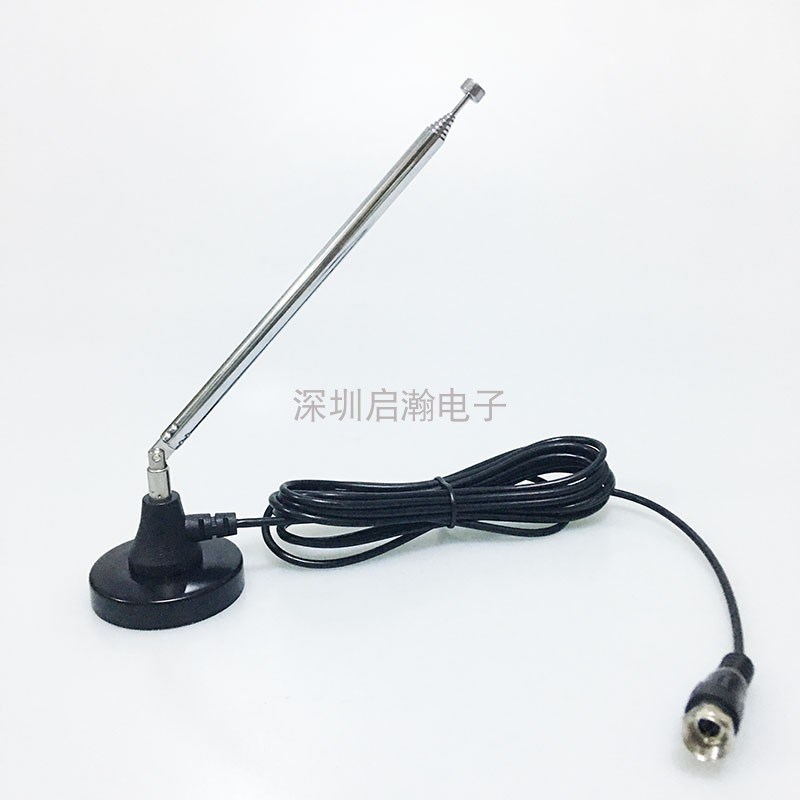 可M拉杆伸缩天线适旋收音头MD音响家用功放调频收音天线75欧F用转