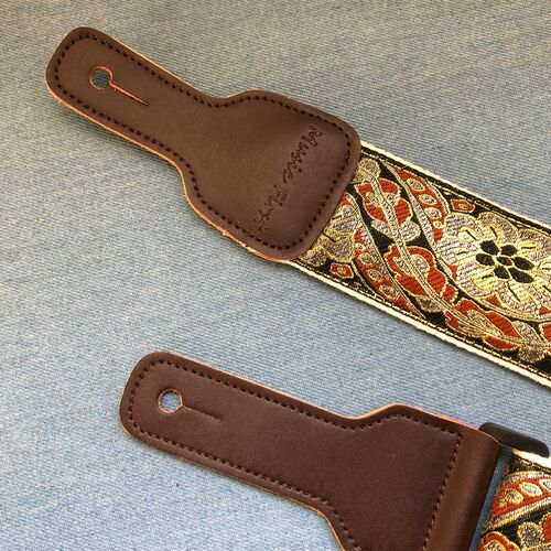 纯手工加强版金色刺绣吉他背带适合于吉他电吉他贝斯guitar strap