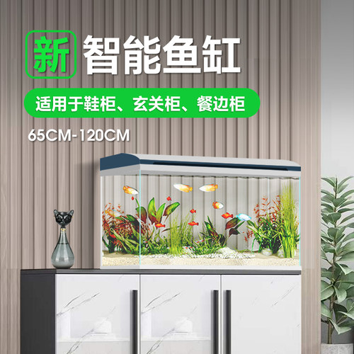 自循环鱼缸客厅中小型家用玻璃桌面大型水族箱生态造景新款金鱼缸