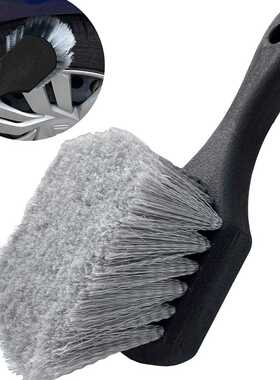 灰色短柄汽车轮胎刷清洁刷短柄刷轮胎轮毂洗车刷Wheel Tire Brush