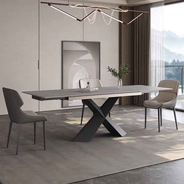 轻奢可伸缩折叠岩板餐桌椅意式极简现代简约小户型家用长方形饭桌,住宅家具,岩板餐桌,淘宝优惠券,粉丝福利购,淘宝优惠卷