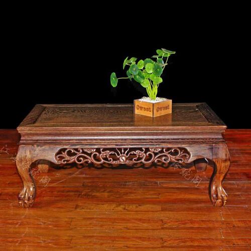 中式实木鸡翅木飘窗桌子炕几炕桌方形茶几榻榻米桌矮桌盆景底座