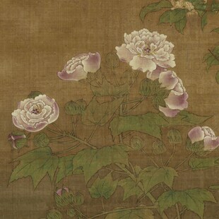 明吕纪四季花轴图秋仿古画名复真迹画制品挂轴古代卷鸟花鸟画