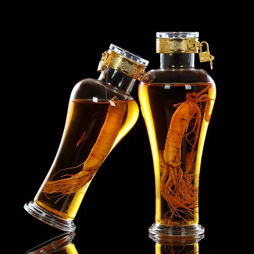 酿玻泡酒玻璃瓶人参泡酒坛子酒璃高硼硅酿酒泡酒玻璃瓶带龙头家用