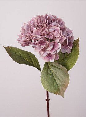 仿真花高级感高枝紫色绣球玫瑰假花插花轻奢客厅摆设绢花混装新款