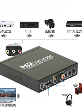 HDMI分辨率调节器 切换器 CVBS转换器720转1080P60HZ互转