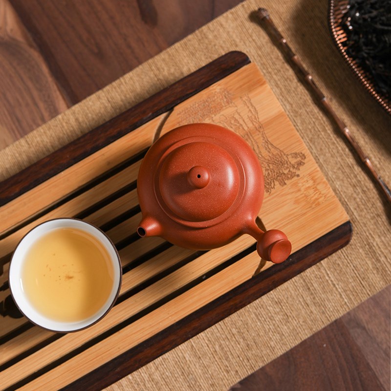 福容侧把急须壶手拉壶潮州功夫茶泡茶壶家用茶器具紫砂朱泥小茶壶